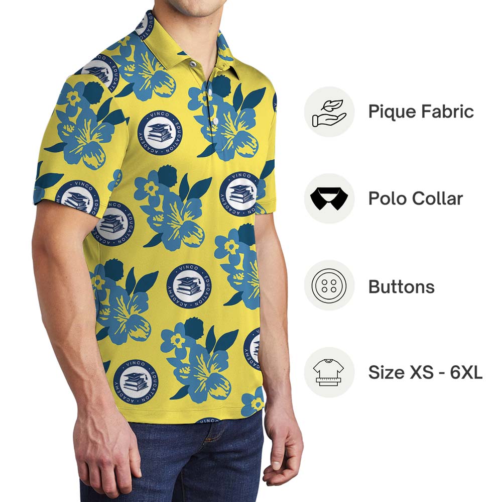 Yellow Polo Company Shirt With Custom Logo