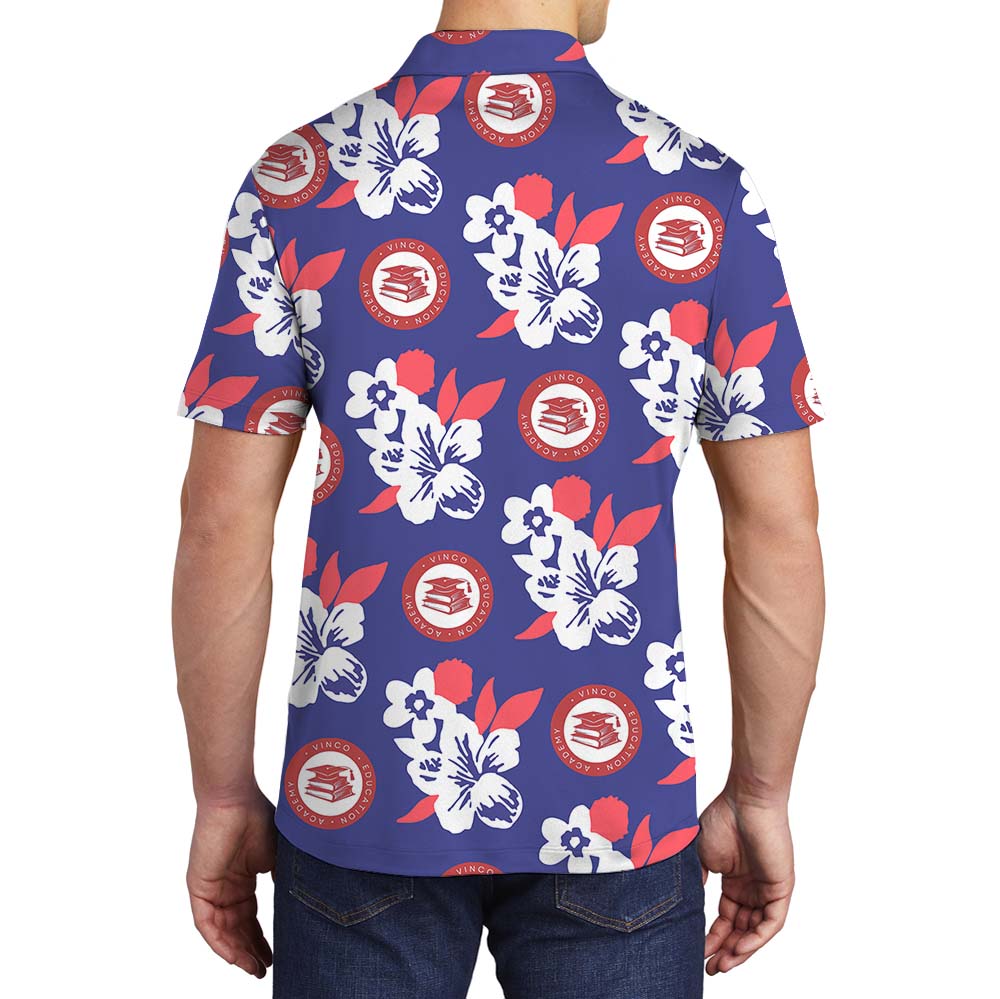 Personalized Photo Floral Polo Shirts With Preview