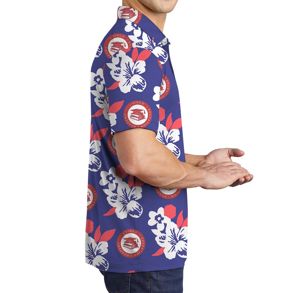 Personalized Photo Floral Polo Shirts With Preview