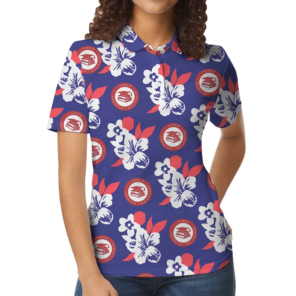 Personalized Photo Floral Polo Shirts With Preview