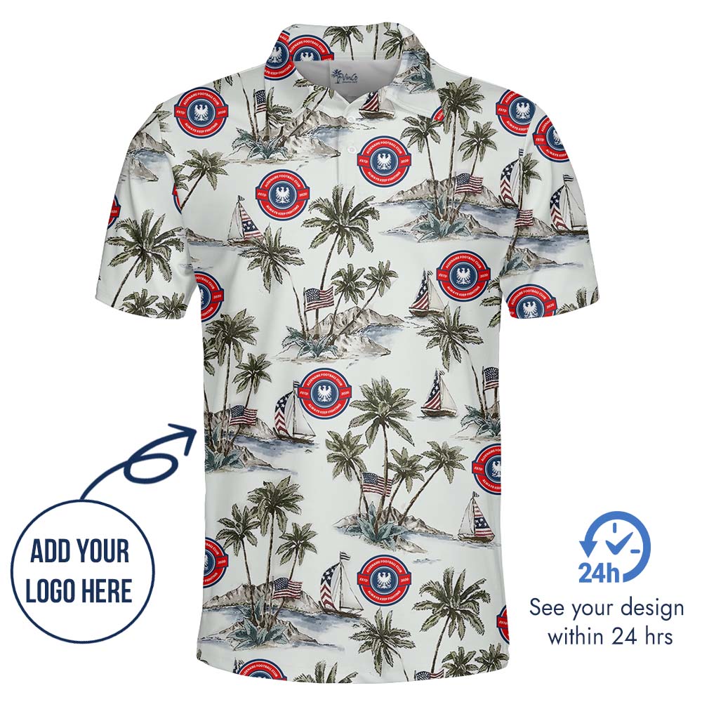 Custom Logo Island Vibe Polo Shirt With Preview