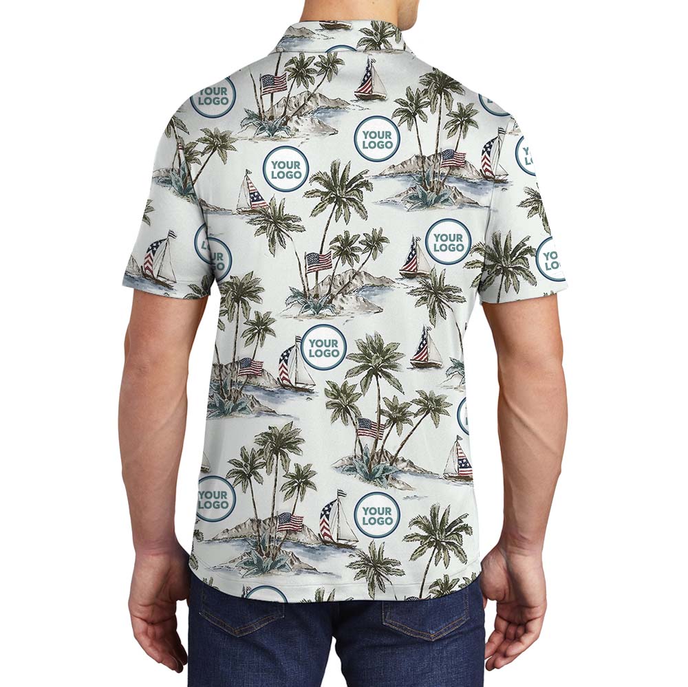 Custom Logo Island Vibe Polo Shirt With Preview