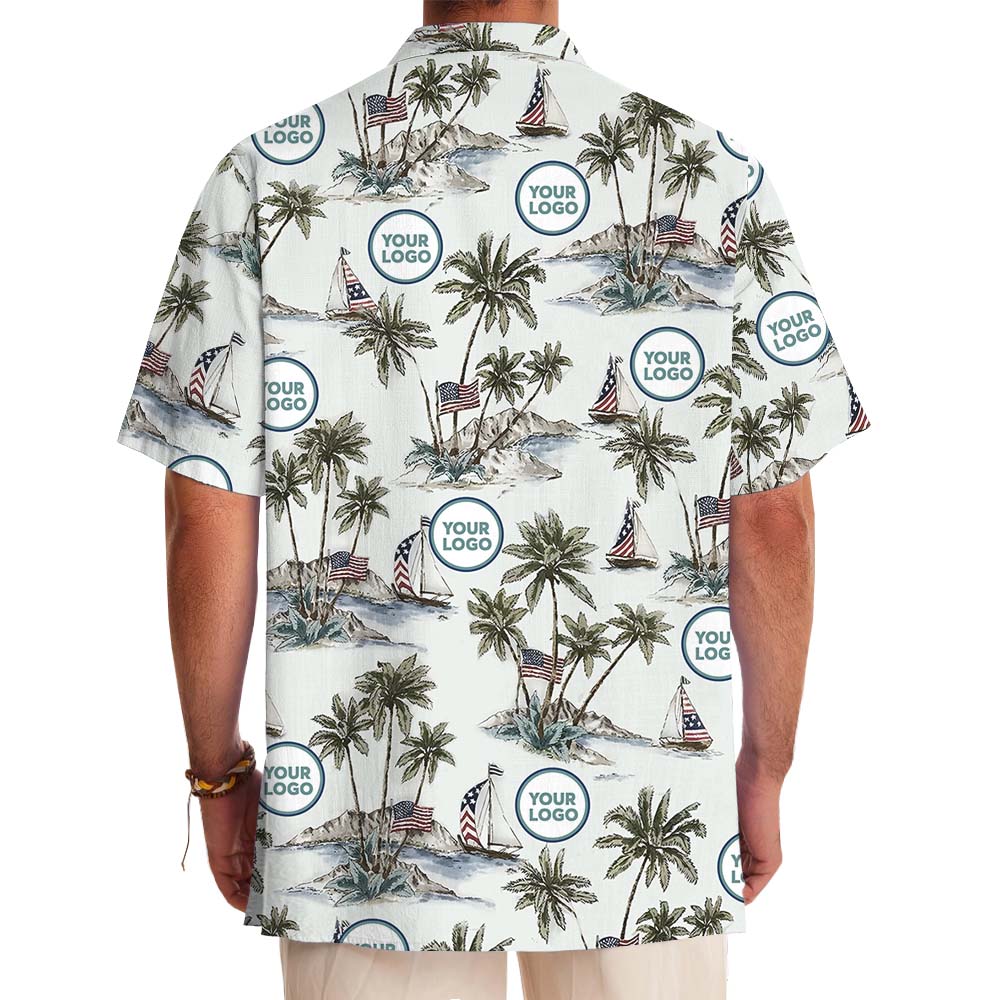 American Pride Island Vibe Hawaiian Shirt With Custom Logo