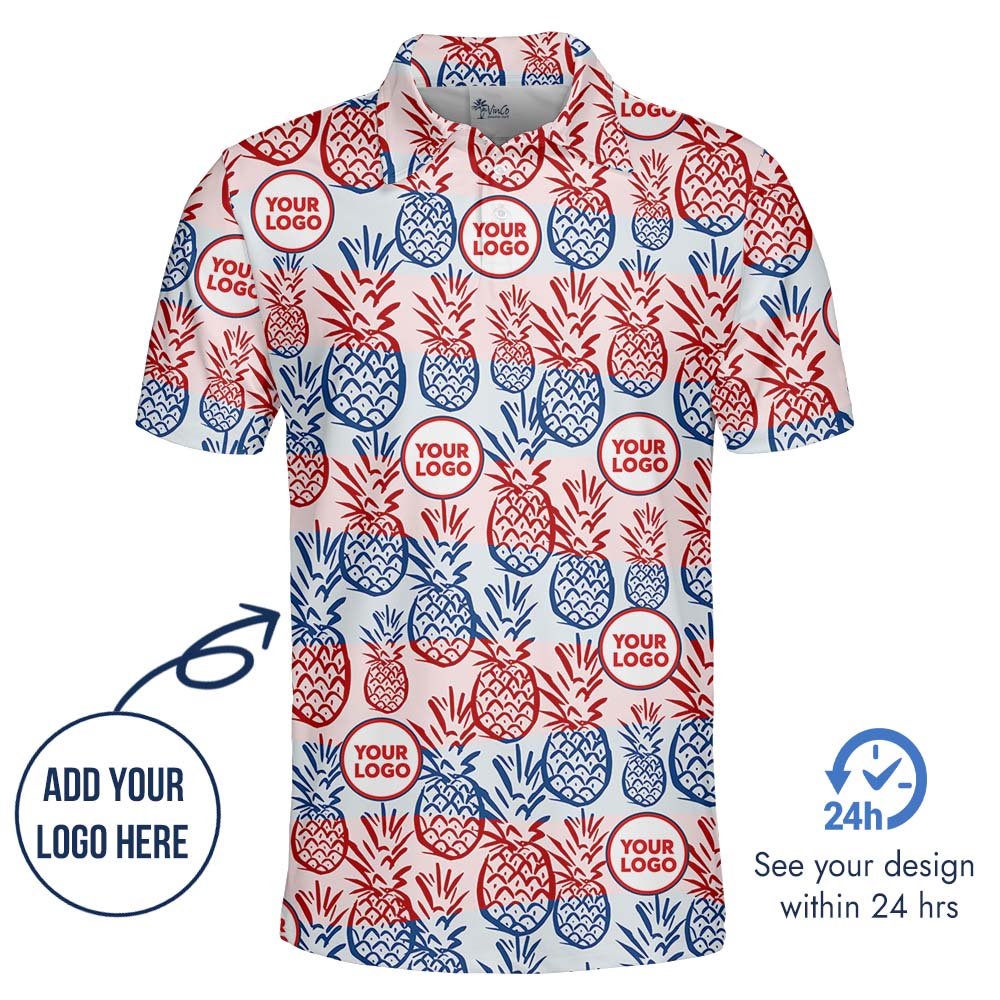 Custom Pineapple Polo Shirt With Custom Logo