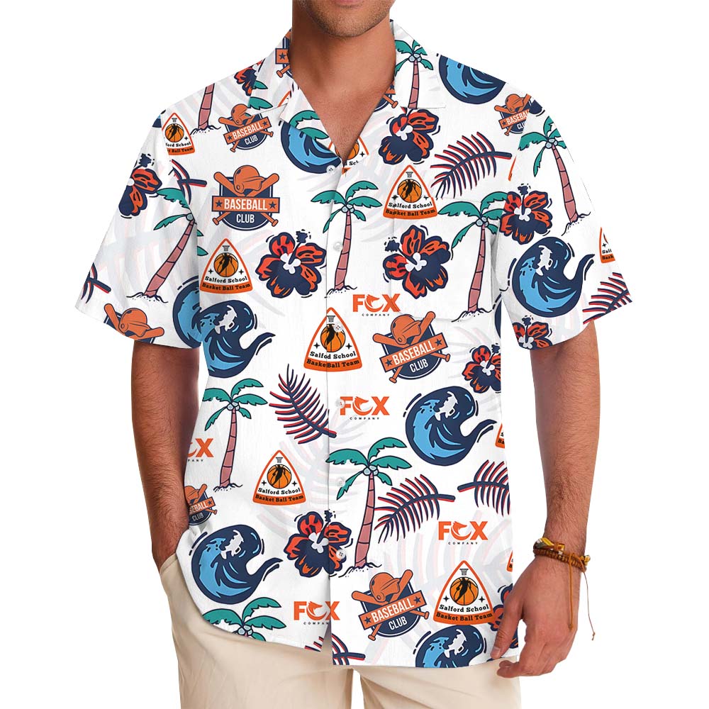 Beach Vibe Button Up Shirts With Multiple Logos On Them - variant image 1
