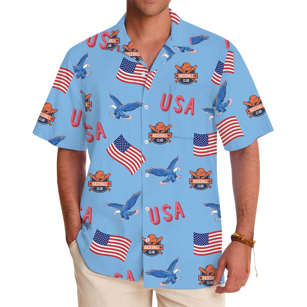 4th Of July Custom Logo Hawaiian Shirt - variant image 1