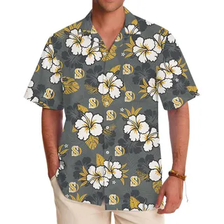Yellow Hibiscus Hawaiian Shirt With Personalized Logo
