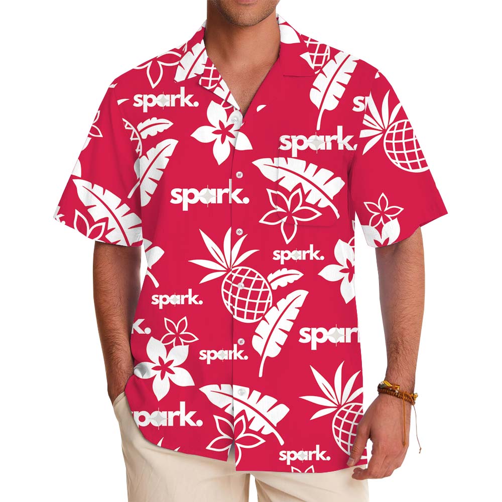 Tropical Pineapple Hawaiian Shirt With Custom Logo - variant image 1
