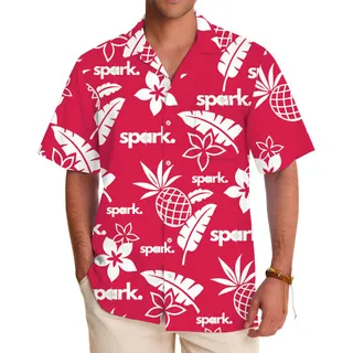 Tropical Pineapple Hawaiian Shirt With Custom Logo
