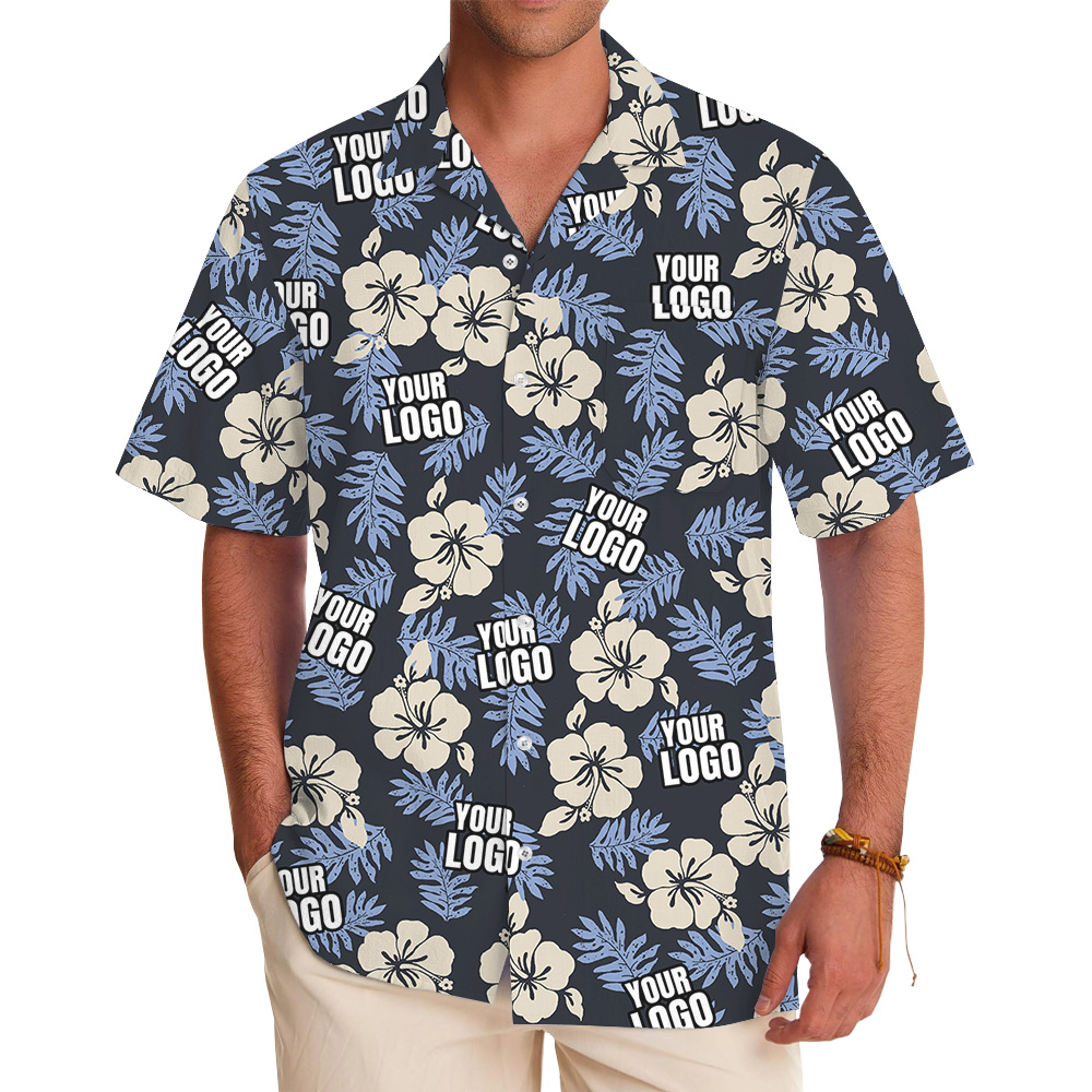 Bulk Custom Logo Vintage Floral Hawaiian Shirt - variant image 1