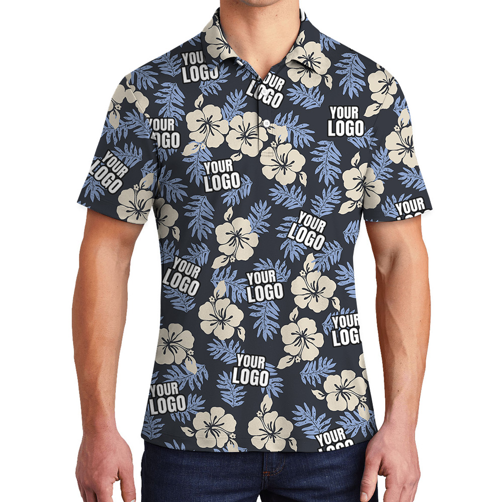 Custom Multiples Logo Vintage Floral Polo Shirt - variant image 1