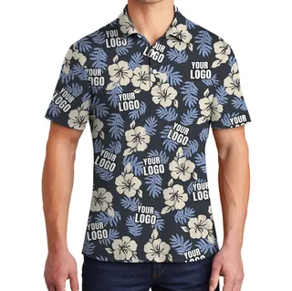 Custom Multiples Logo Vintage Floral Polo Shirt