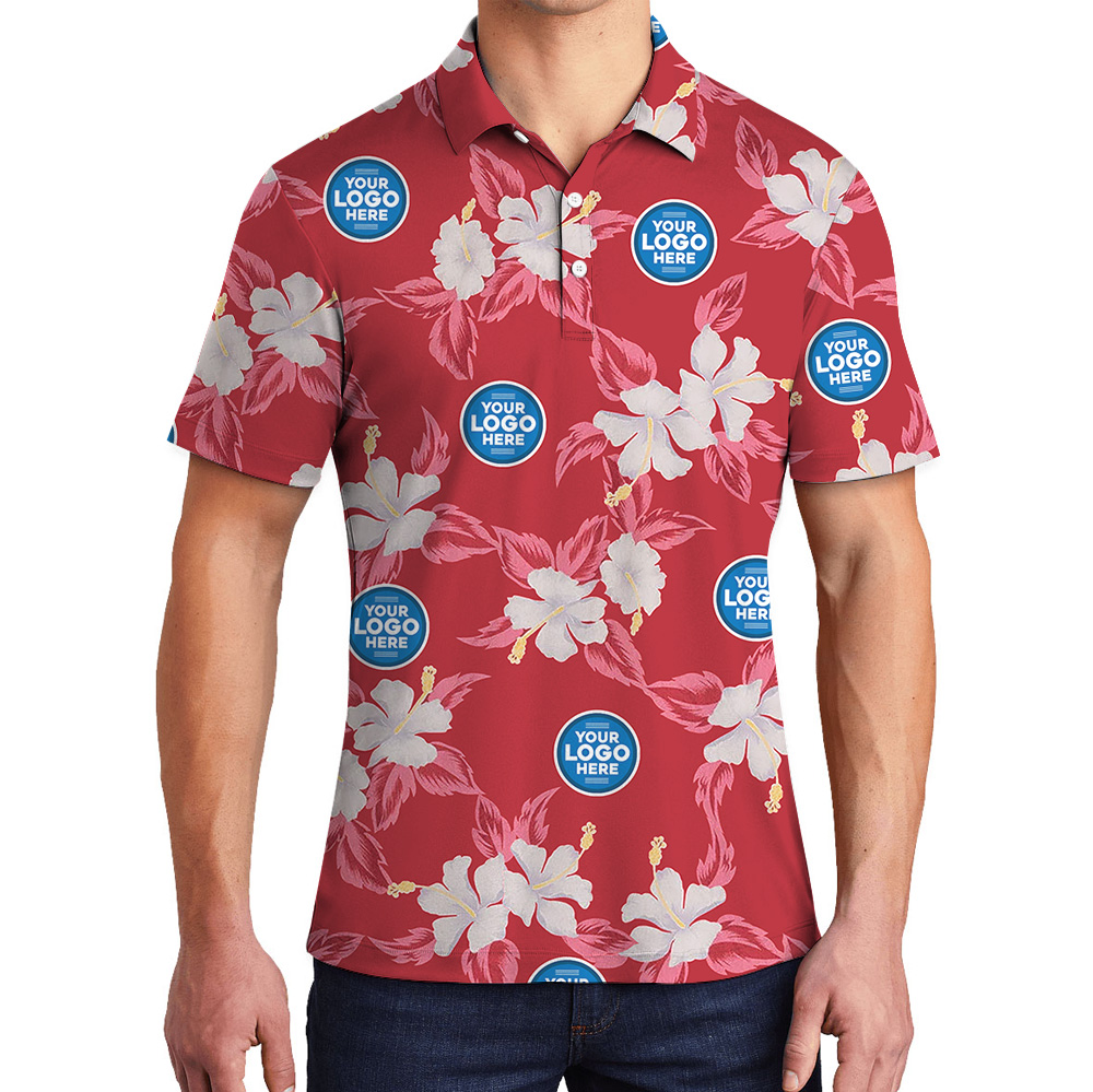 Bulk Custom Logo Floral Polo Shirt - variant image 1