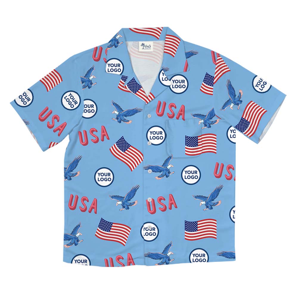 4th Of July Custom Logo Hawaiian Shirt