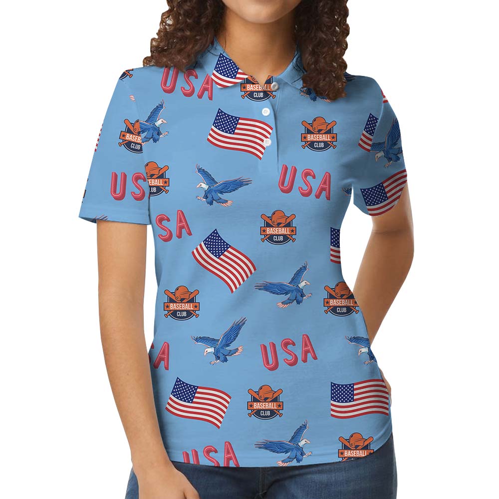 American Pride Collared Polo Shirt With Custom Logo