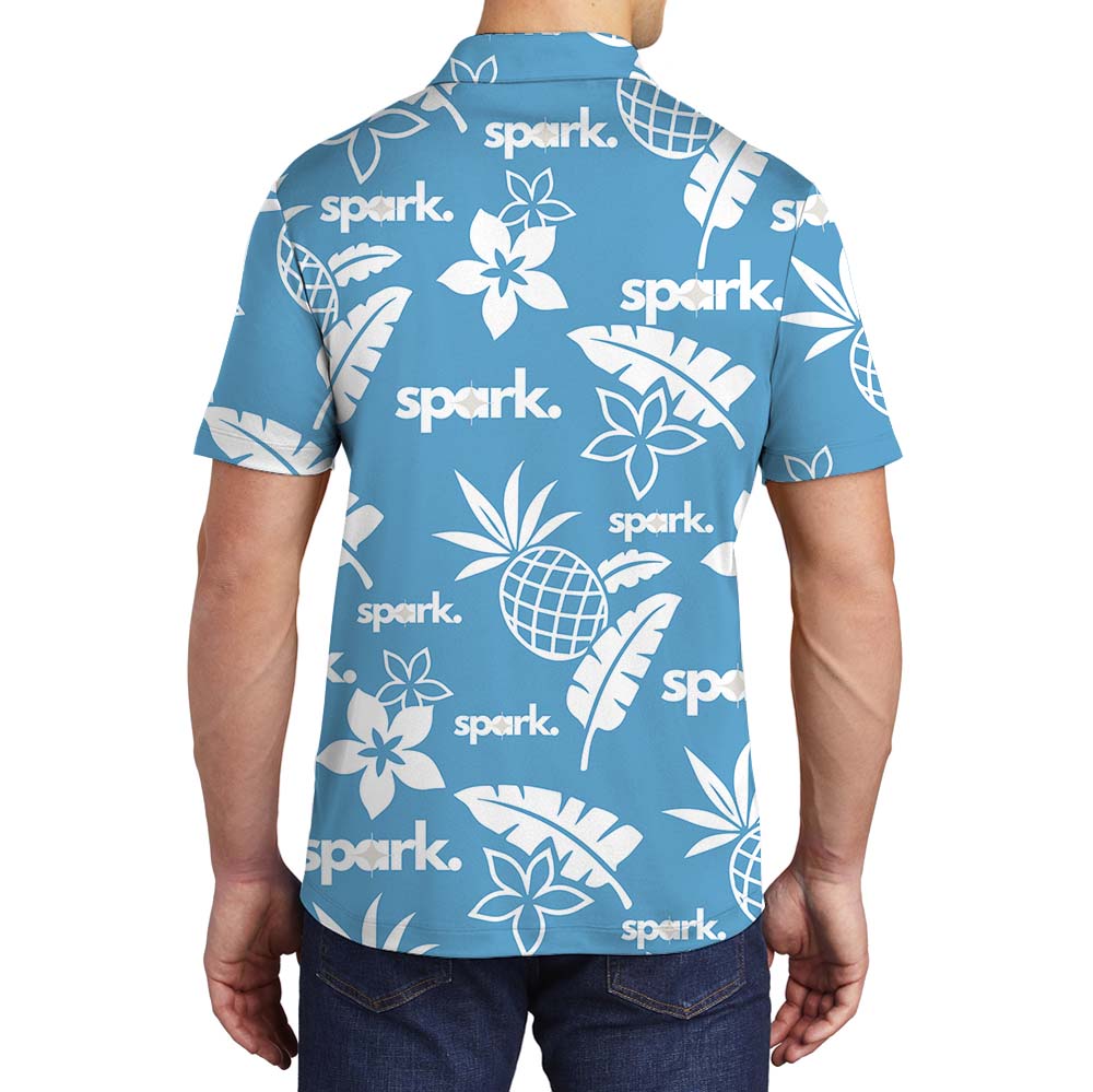 Customizable Aloha Blue Polo Uniform With Logo