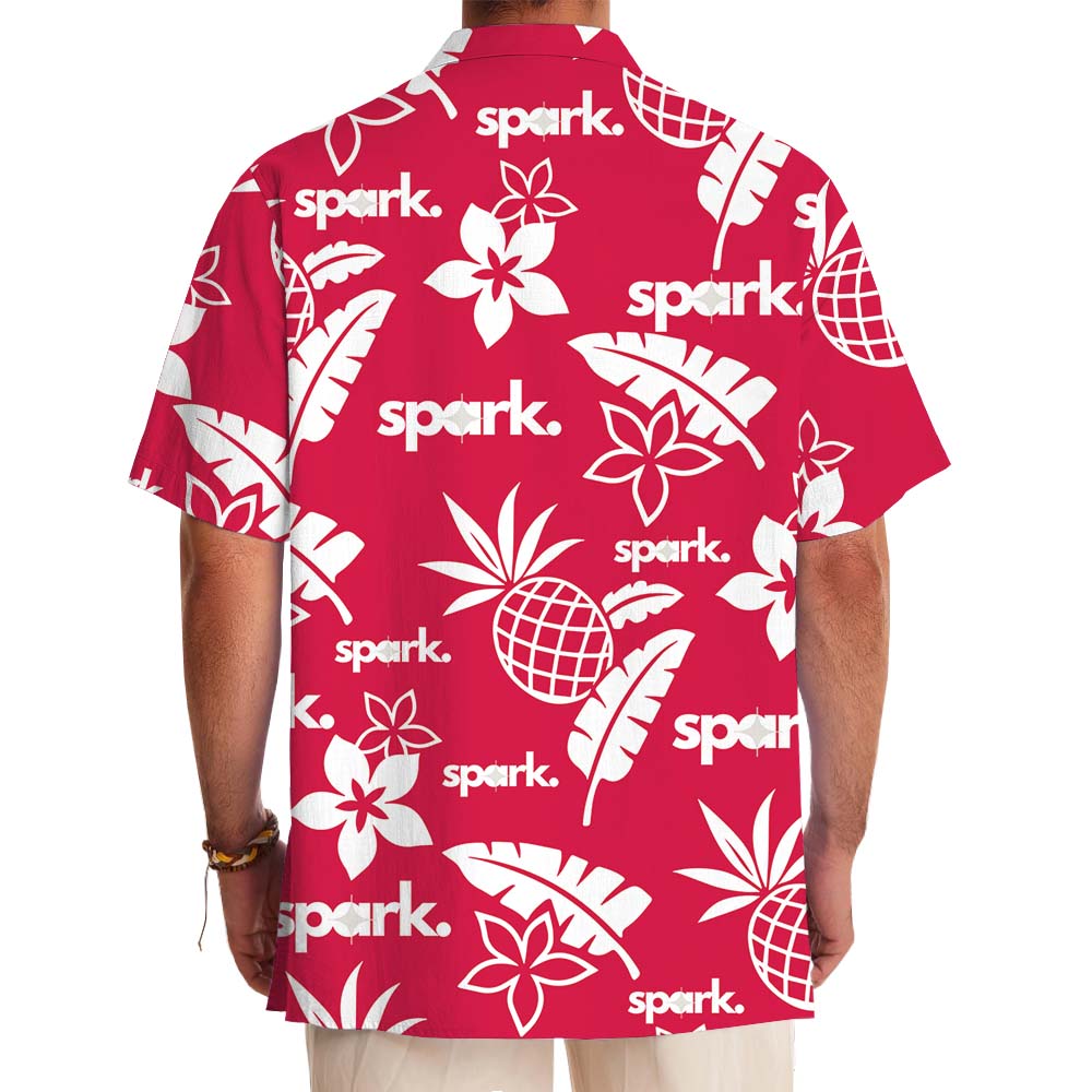 Tropical Pineapple Hawaiian Shirt With Custom Logo