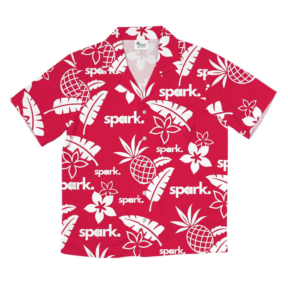 Tropical Pineapple Hawaiian Shirt With Custom Logo