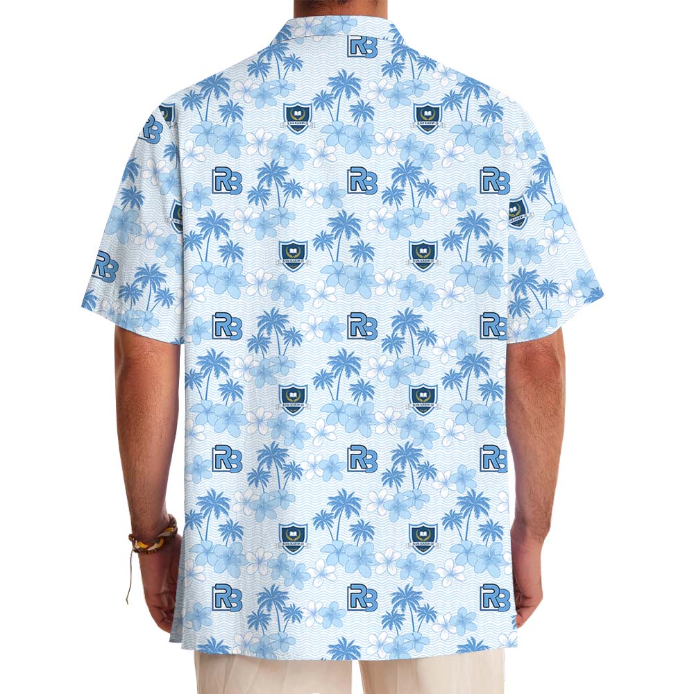 Palm Breeze Custom Logo Hawaiian Shirt With Preview