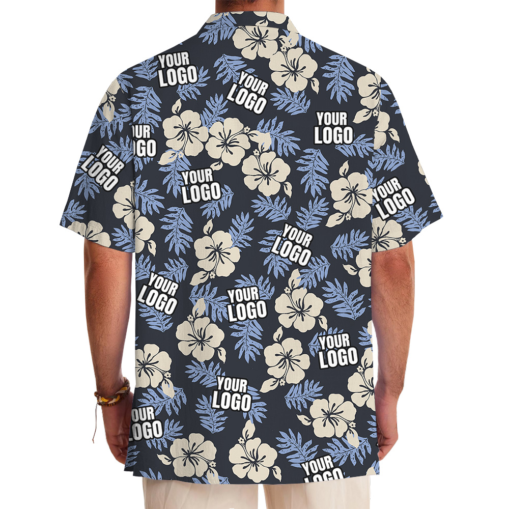 Bulk Custom Logo Vintage Floral Hawaiian Shirt