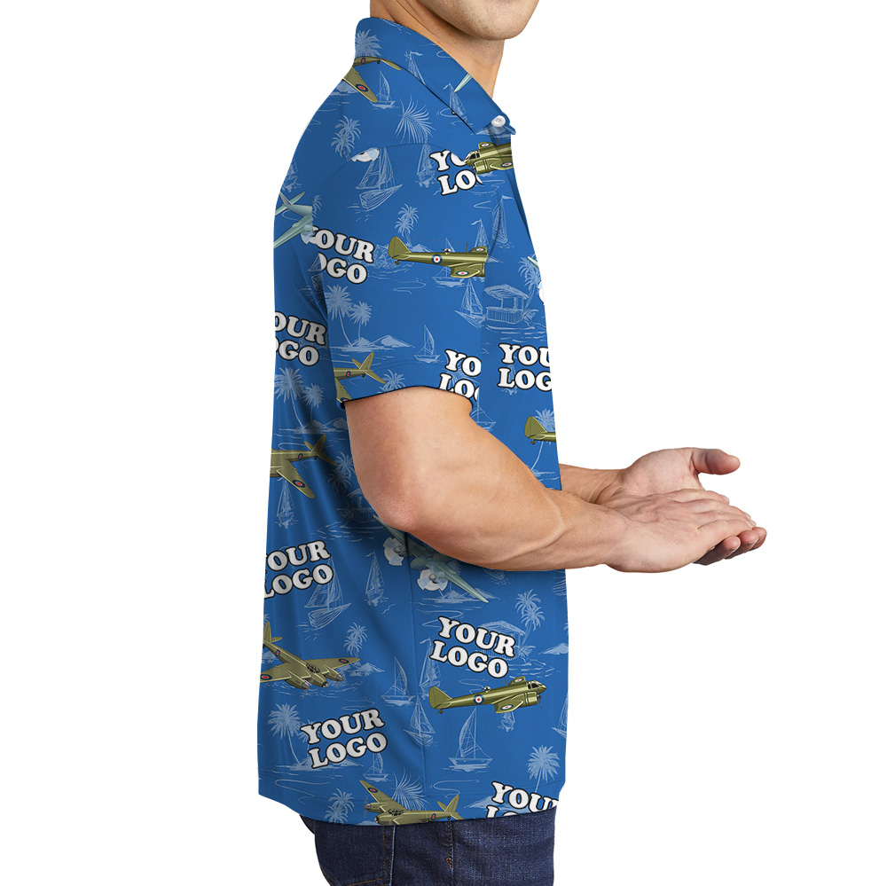 Custom Logo Airplane Polo Shirt