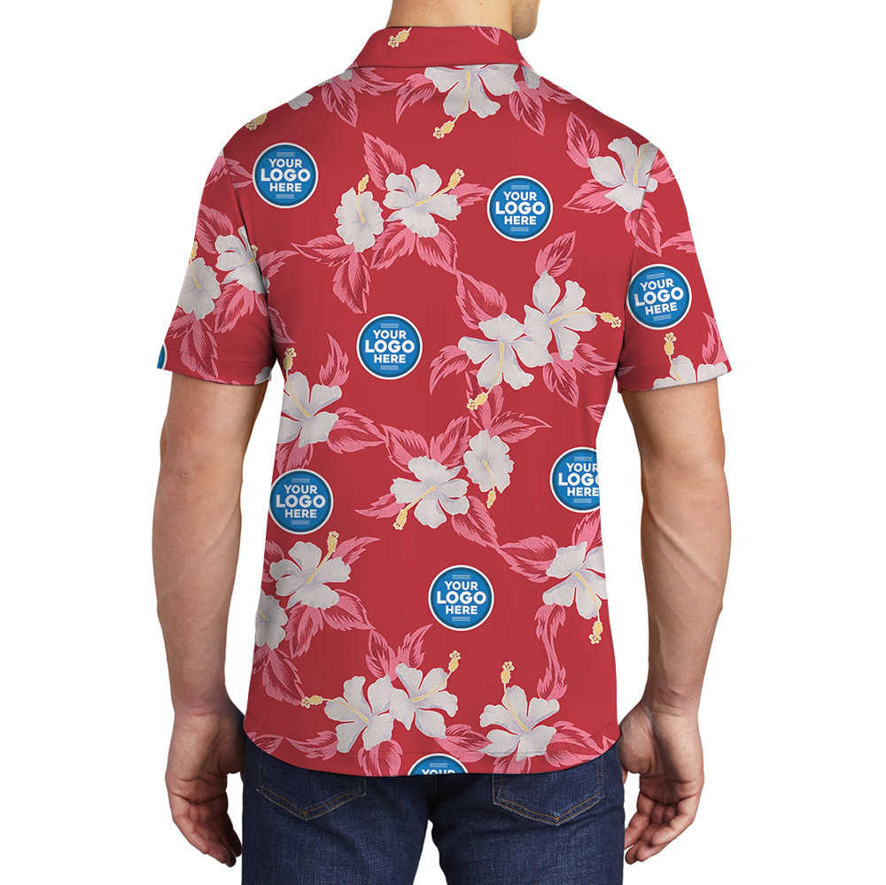 Bulk Custom Logo Floral Polo Shirt