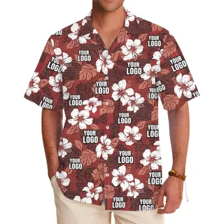 Custom Multiple Logos Vintage Floral Hawaiian Shirt