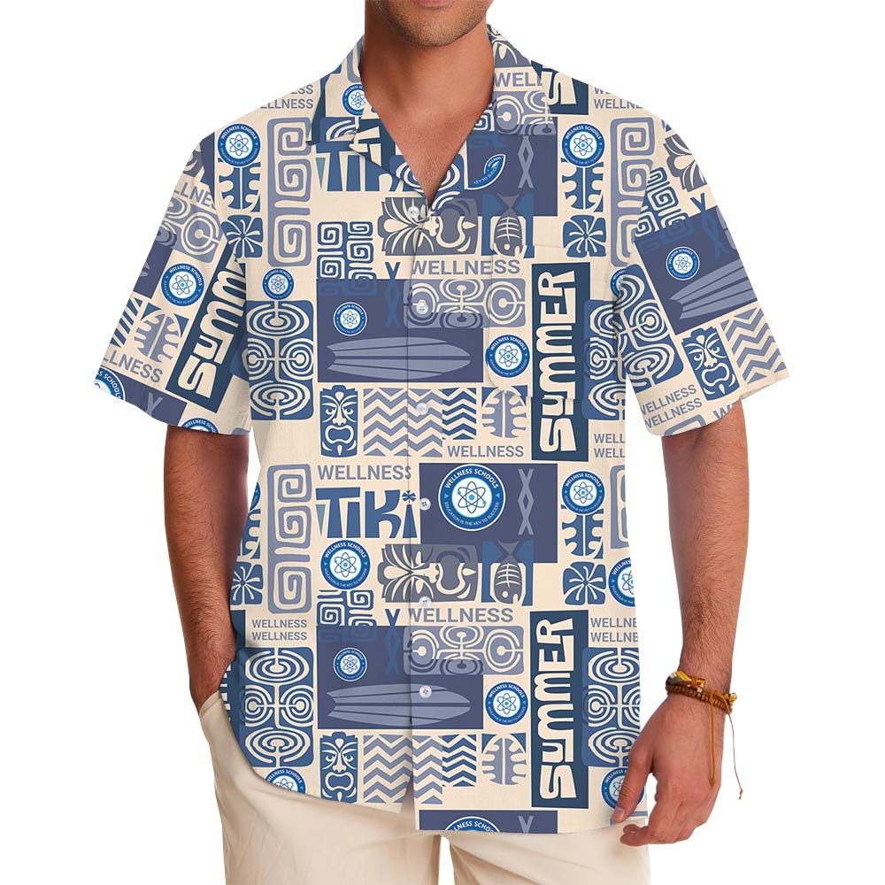 Vintage Summer Hawaiian Shirt With Custom Logo And Text - variant image 1
