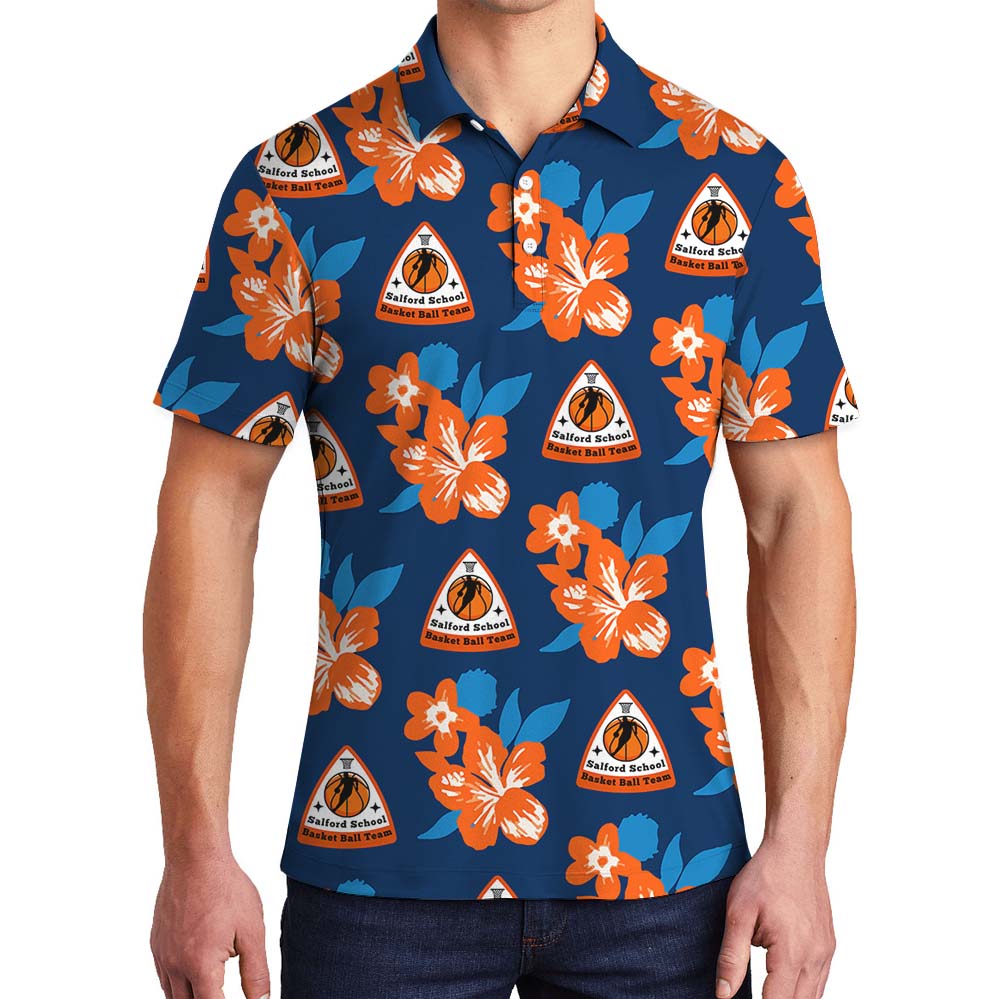 Custom Multiple Logo Floral Polo Shirt No Minimum - variant image 1