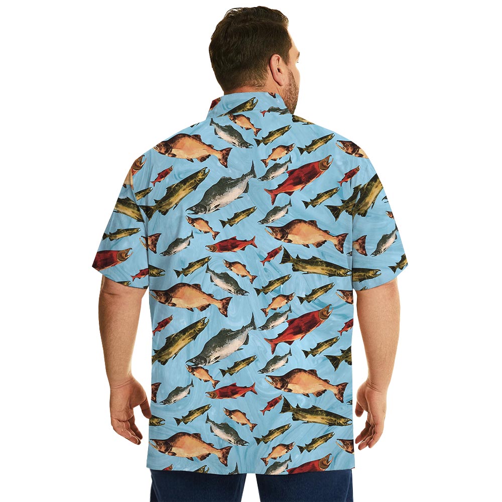 Blue Ocean Fish Aloha Shirt
