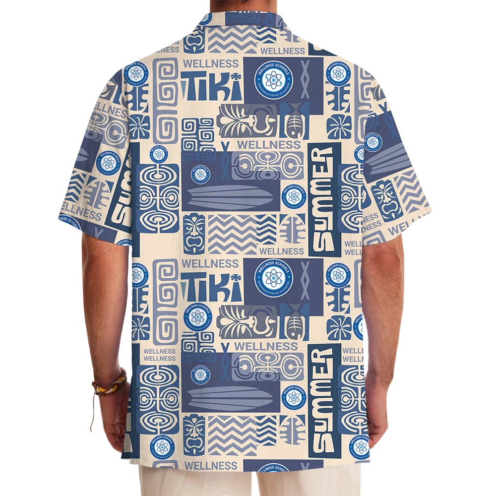 Vintage Summer Hawaiian Shirt With Custom Logo And Text