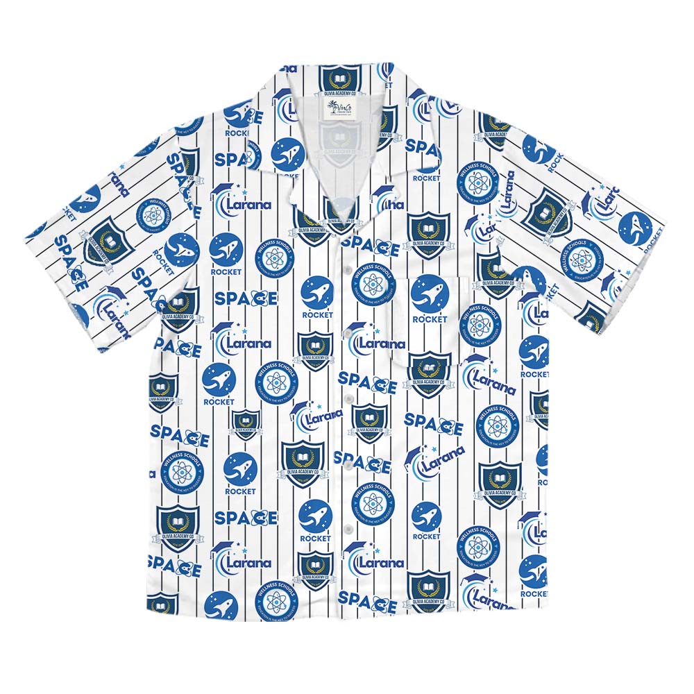 [Color + Logos] Custom Logo Hawaiian Shirt With Preview No Minimum