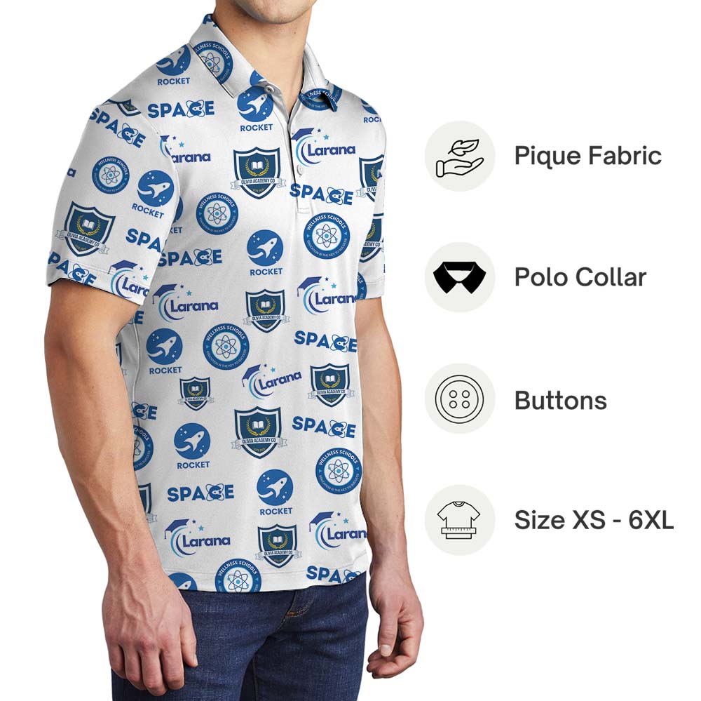 [Color + Logo] Custom Multiple Logos Polo Shirt With Preview