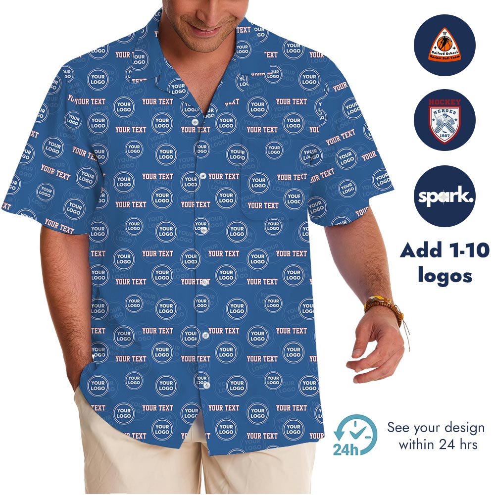 [Color + Logo] Design Your Own Hawaiian Shirt For Branding