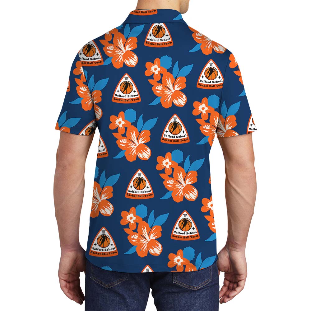 Custom Multiple Logo Floral Polo Shirt No Minimum