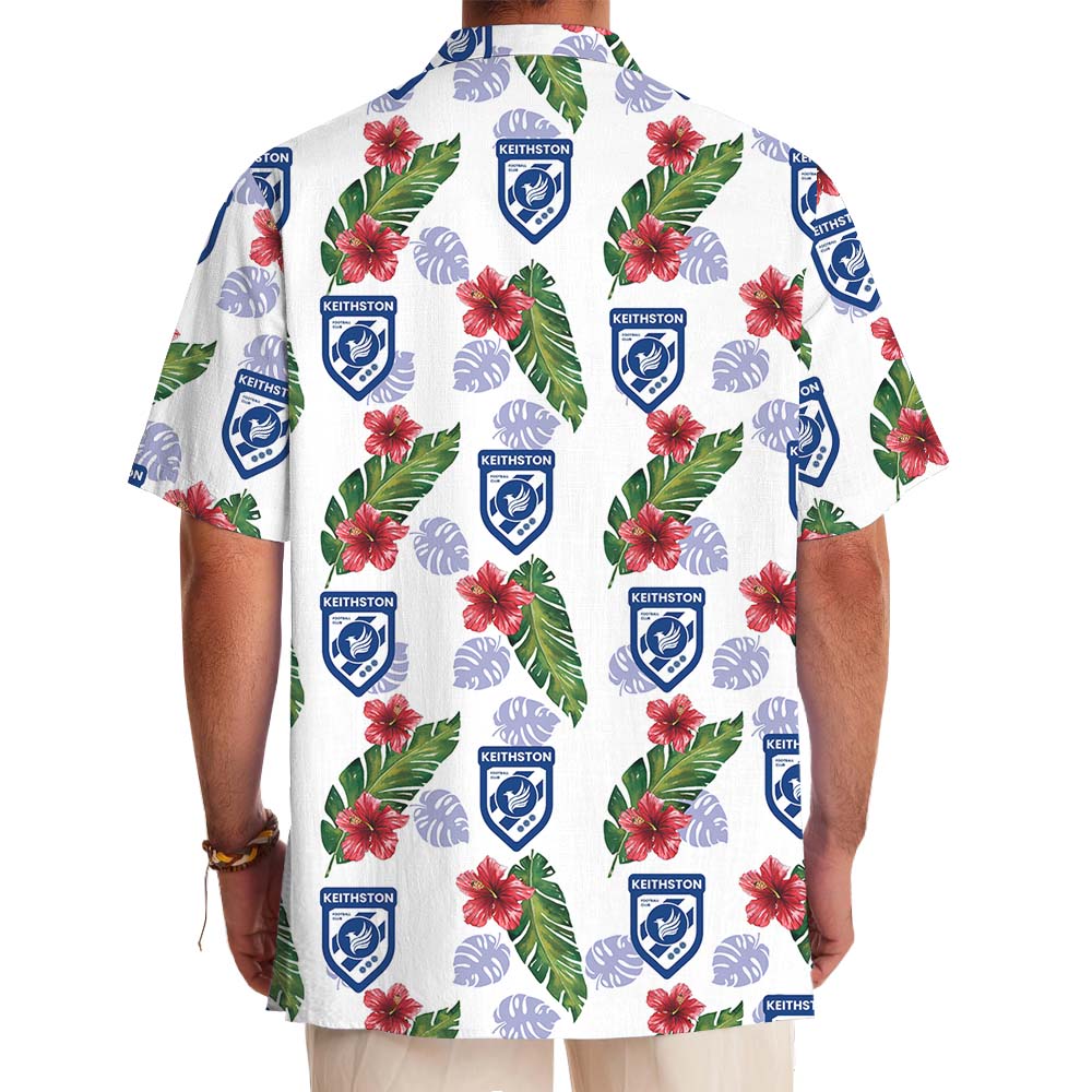 Custom 1-10 Logos Floral Hawaiian Shirt With Preview