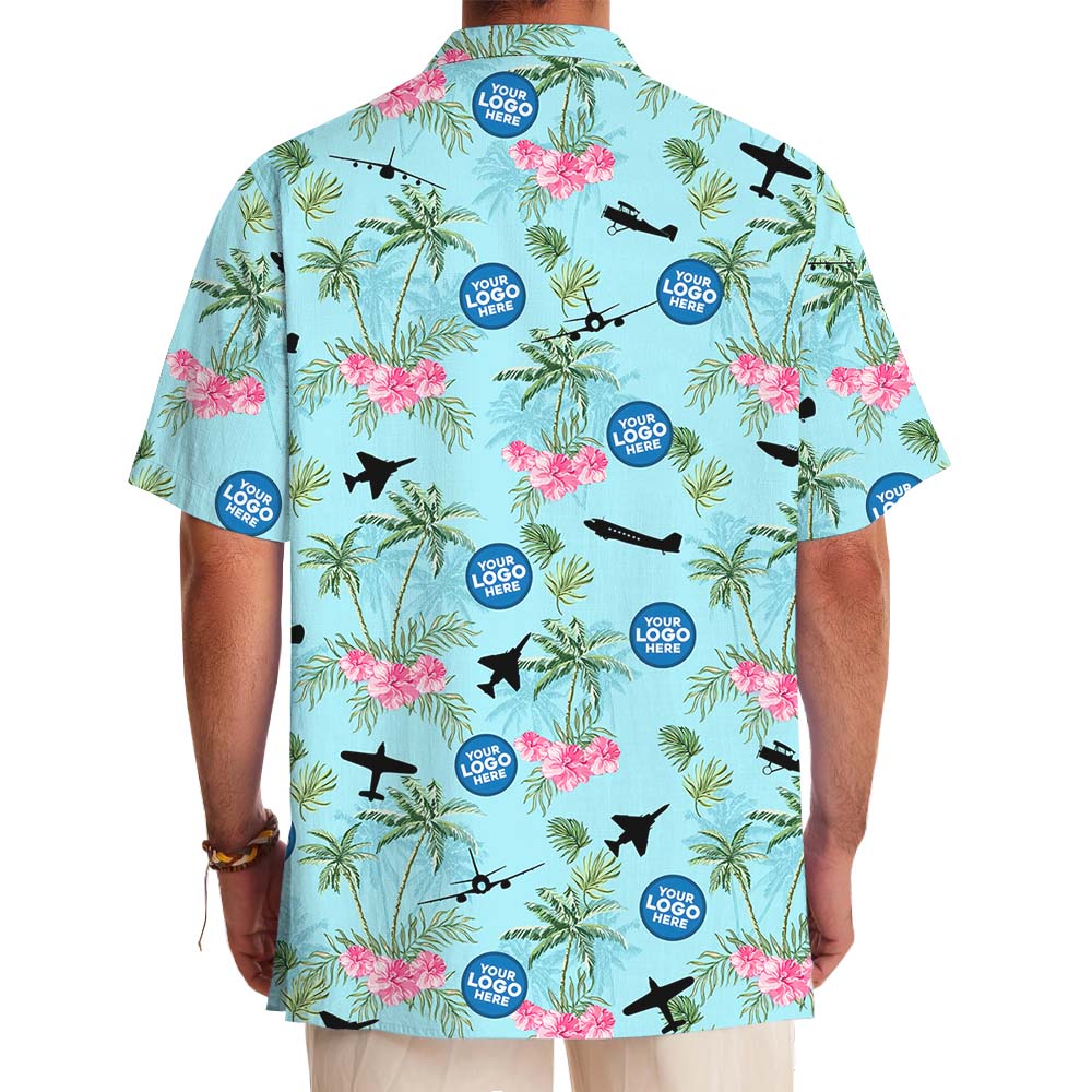 Custom Logo Beach Aloha Hawaiian Shirt For Air Force