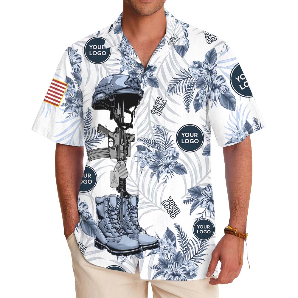 Custom Space Force Logo Hawaiian Shirt - variant image 1