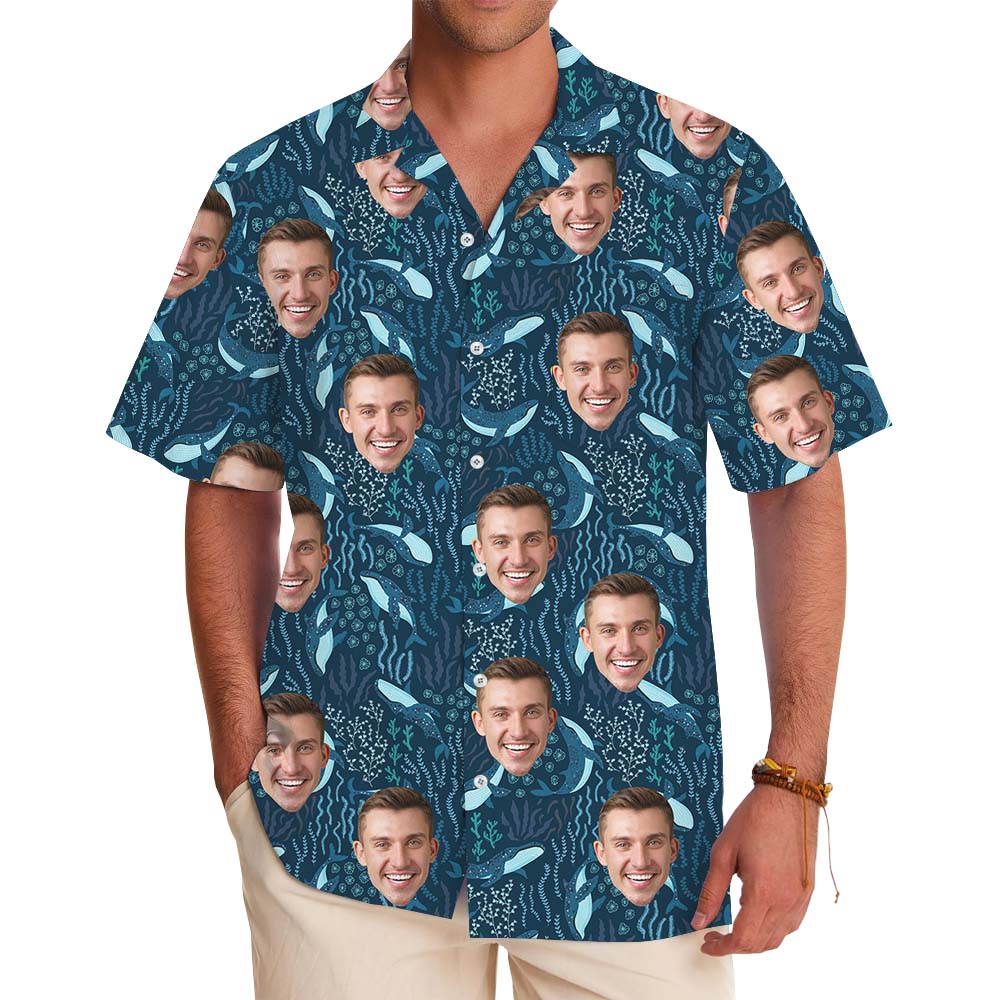 Smiling Seas Hawaiian Shirt With Custom Face - variant image 1