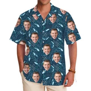 Smiling Seas Hawaiian Shirt With Custom Face