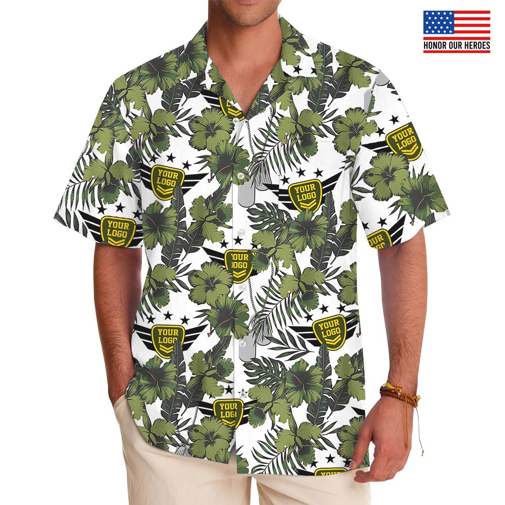 Army Military Hawaiian Shirt With Custom Logo - variant image 1