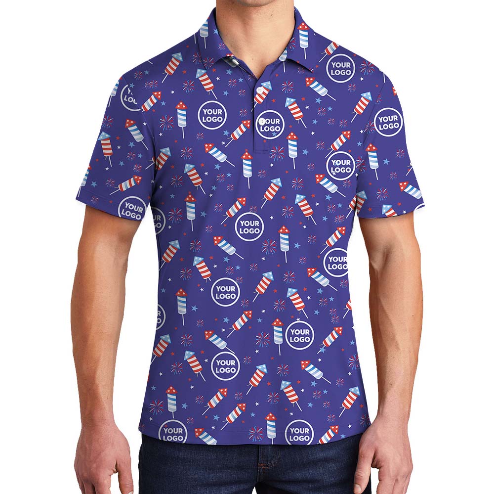 USA Independent Day Polo Shirt With Custom Logo - variant image 1
