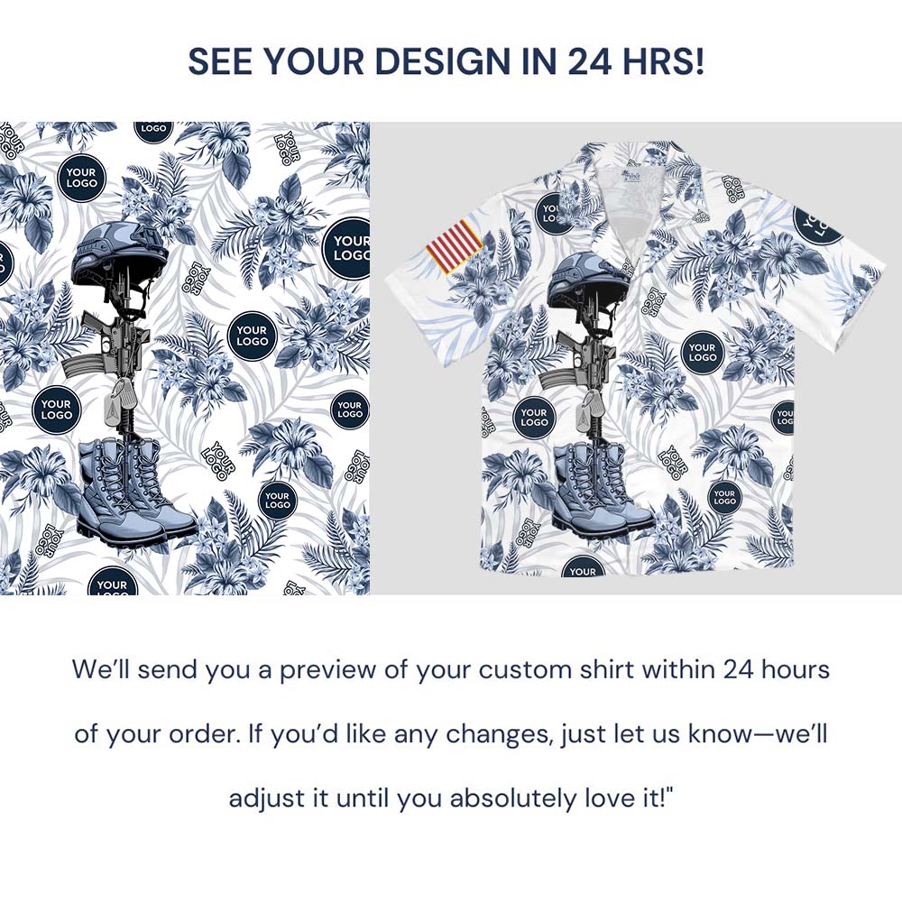 Custom Space Force Logo Hawaiian Shirt