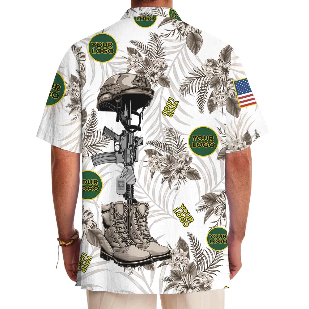 Custom Army Logo Military Aloha Shirt