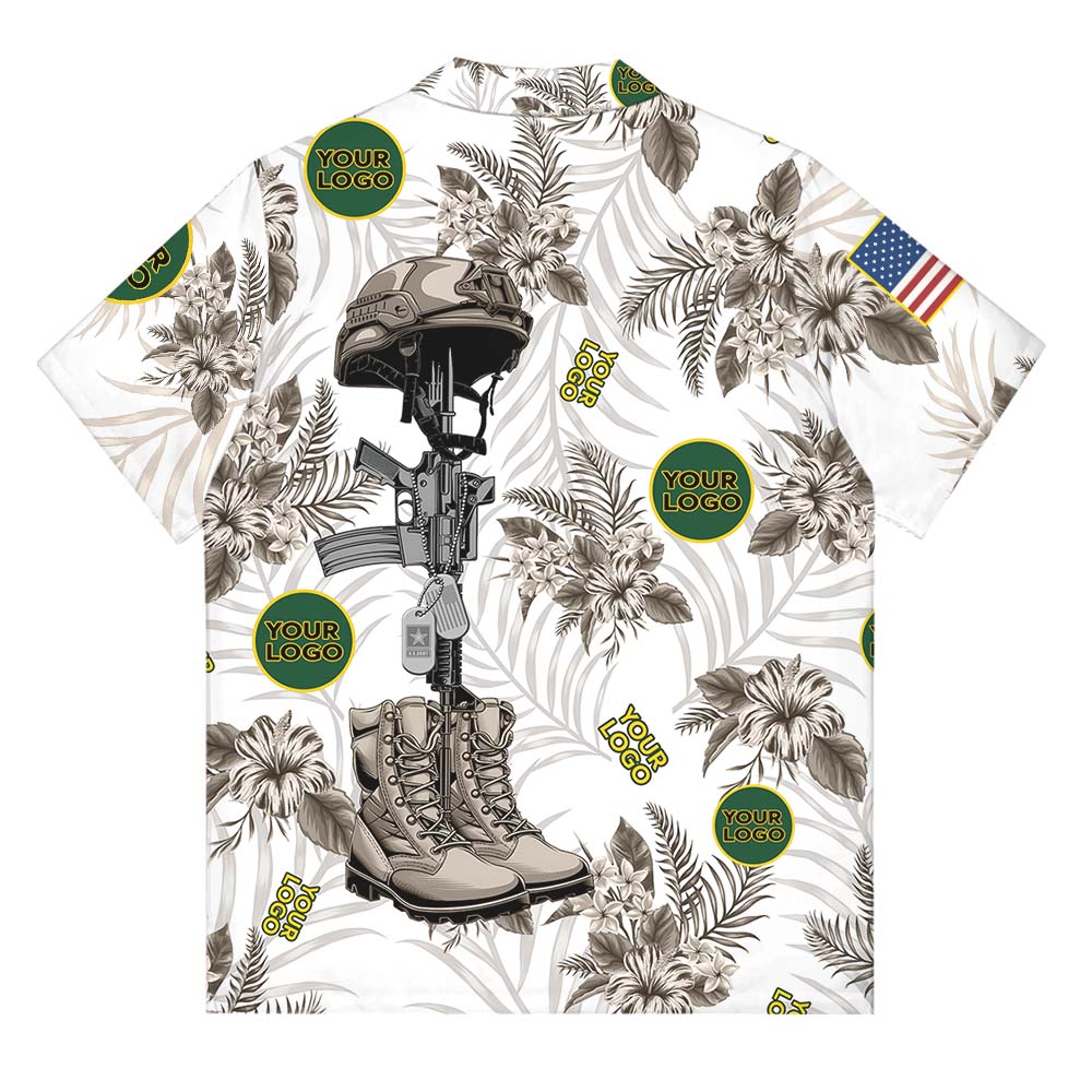 Custom Army Logo Military Aloha Shirt