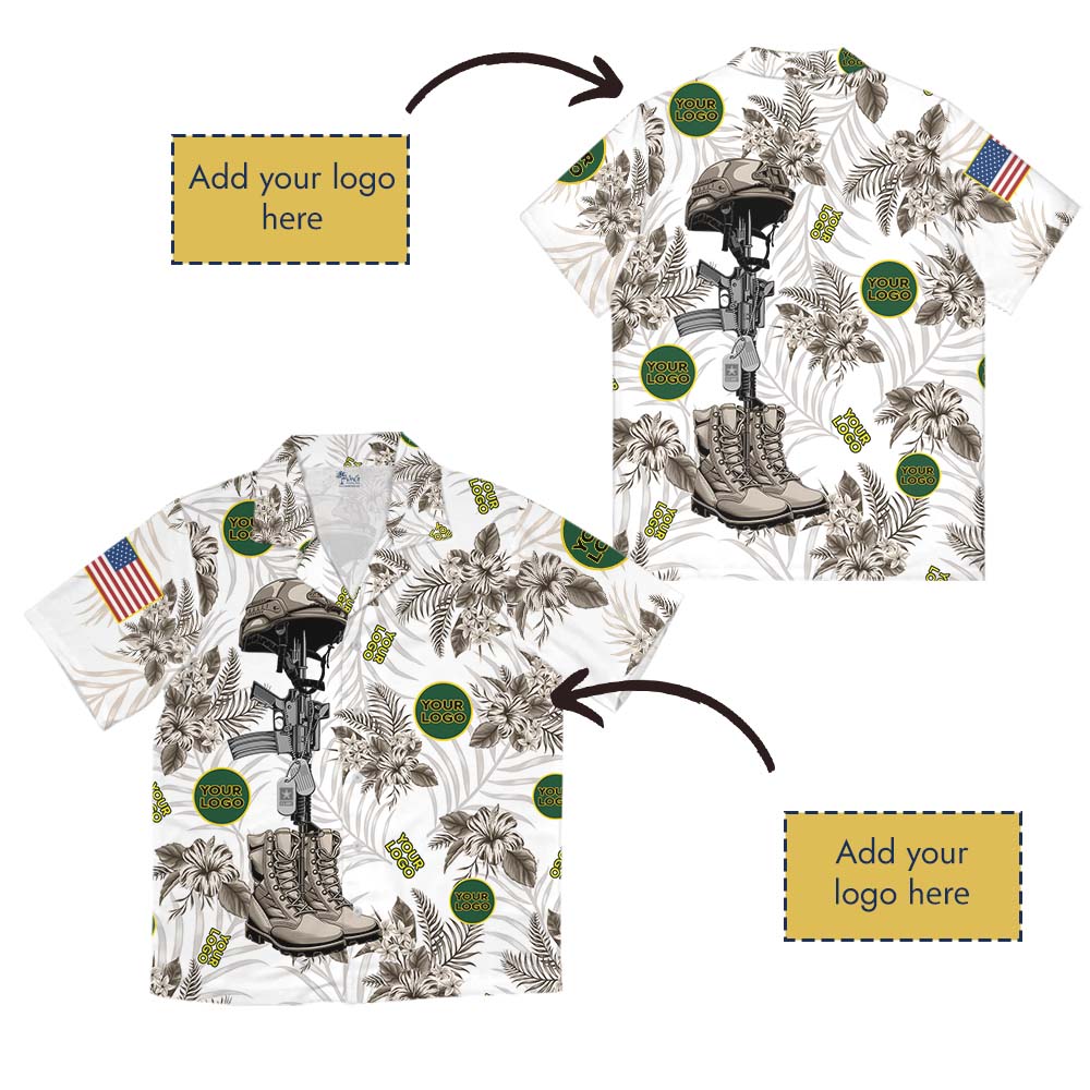 Custom Army Logo Military Aloha Shirt