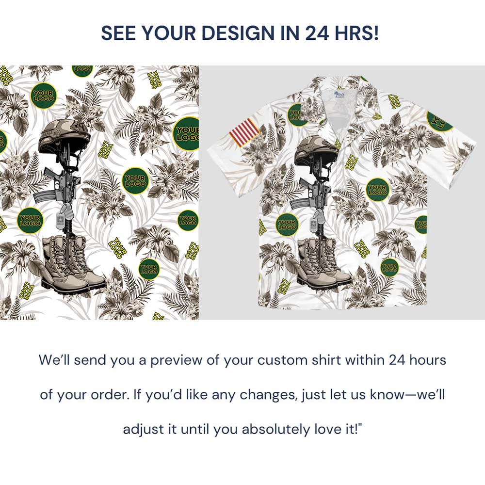 Custom Army Logo Military Aloha Shirt