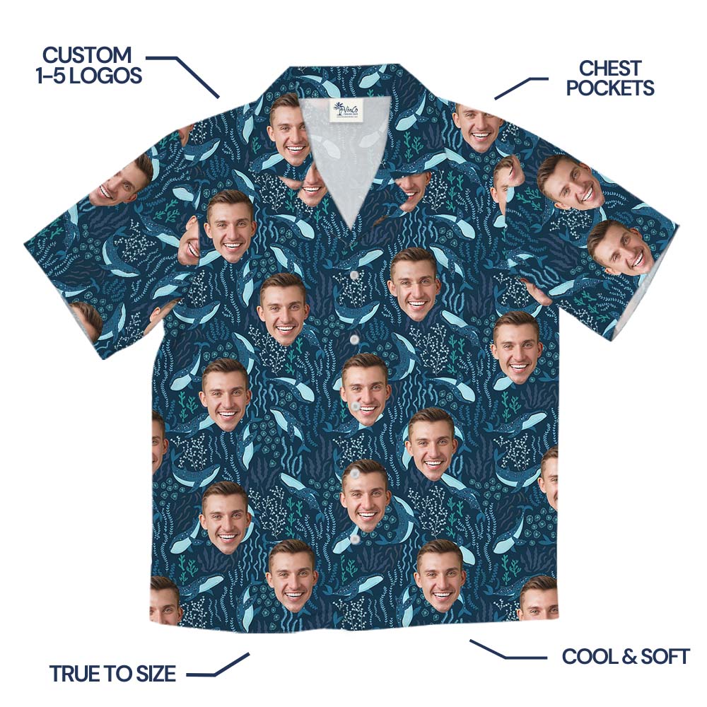 Smiling Seas Hawaiian Shirt With Custom Face