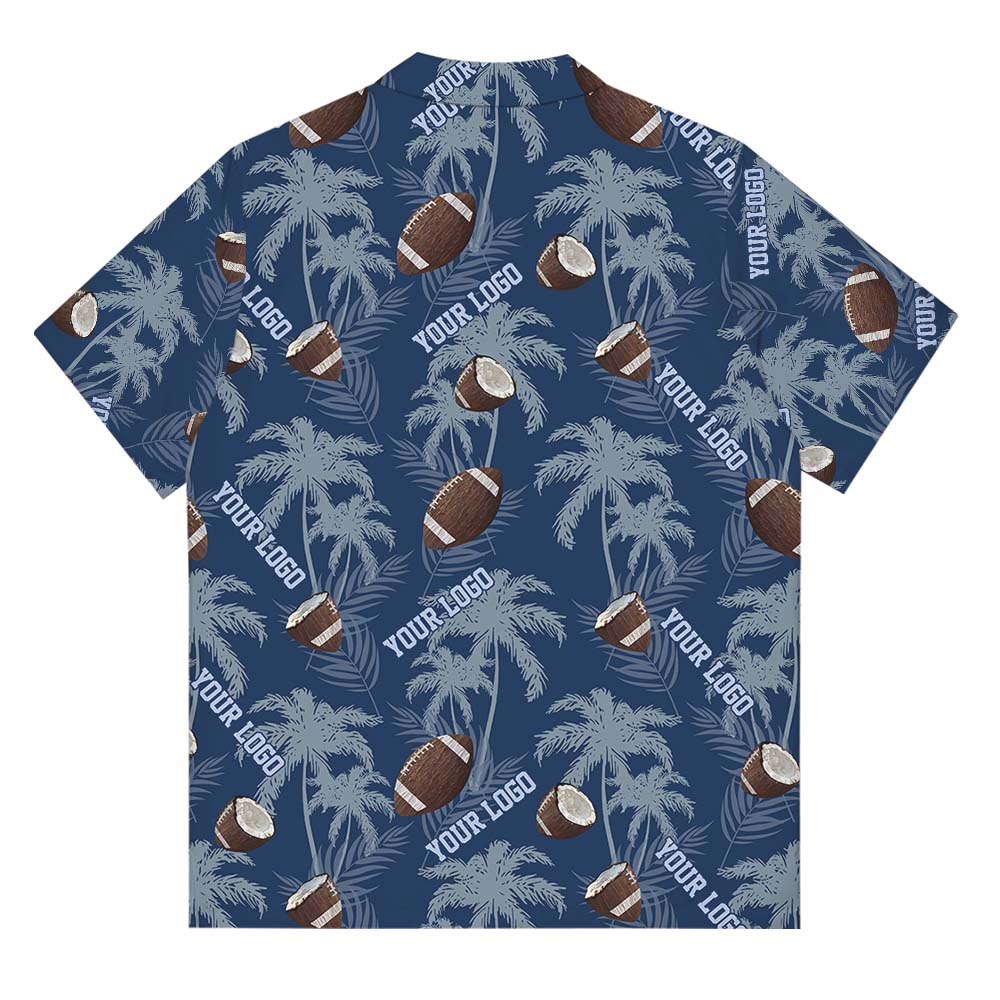 Custom Logo And Text Football Hawaiian Shirt With Preview