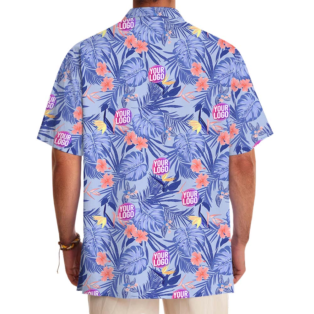 Funny Abs Blue Hawaiian Shirt With Custom Logo